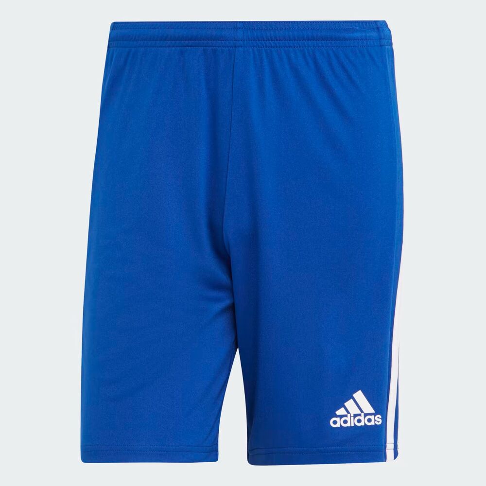 adidas Men's Squadra 21 Knit Moisture-Wicking 7-1/2" Shorts Royal Blue White S